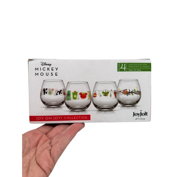 JOYJOLT NIB Disney Mickey Mouse 15 oz Drinking Glasses - Picture 7 of 9